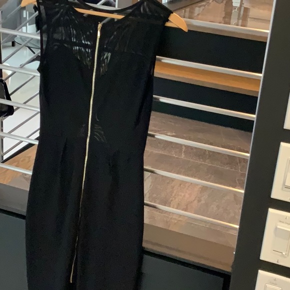 Marciano black bodycon dress with mesh inserts - Picture 2 of 6